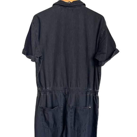 NWT MAVI Jeans DORIA JUMPSUIT Black Smoke Grey ROMPER Wide Overalls - Picture 6 of 6